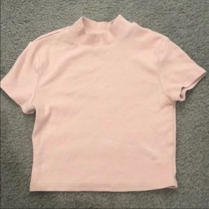 light pink/peachy cropped turtleneck